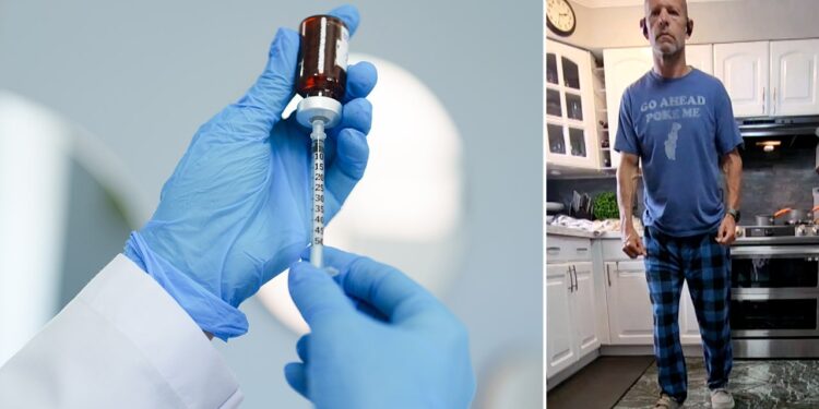 The man paralyzed in the cycling accident recovers the ability to walk in the peptide drug trial